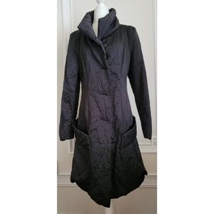 Rundholz Elegant Black Quilted Women's Puffer Coat